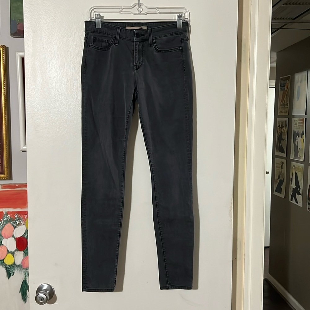 Vince 5 pocket skinny charcoal wash jeans